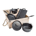 Antihaft 7pcs pan &amp; pot Camping BBQ Gusseisen Kochgeschirr Set